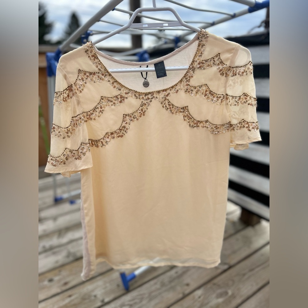 BKE Boutique Cream Blouse